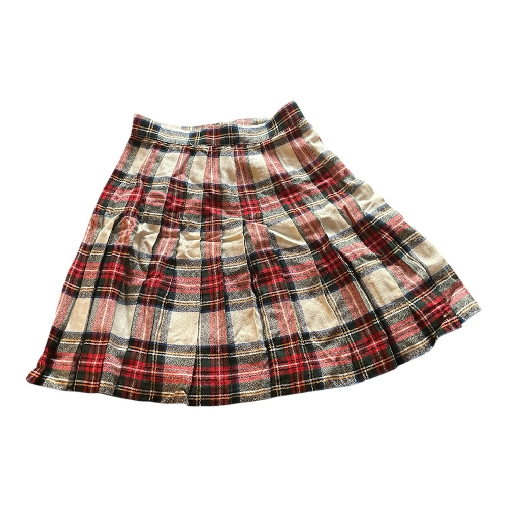 Vintage 90s/Y2K The Limited pleated tartan red white black plaid miniskirt 4